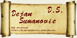 Dejan Šumanović vizit kartica